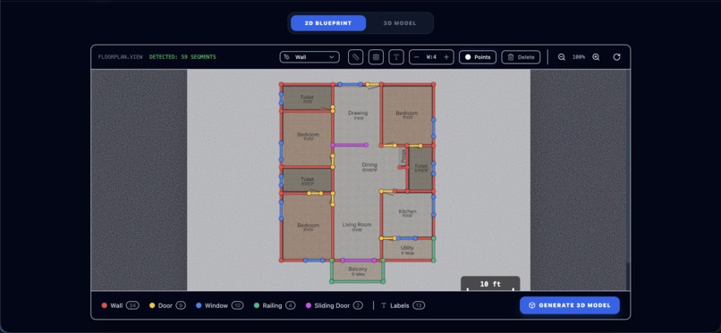 Vision3D - A Floorplan visualiser – screenshot 6