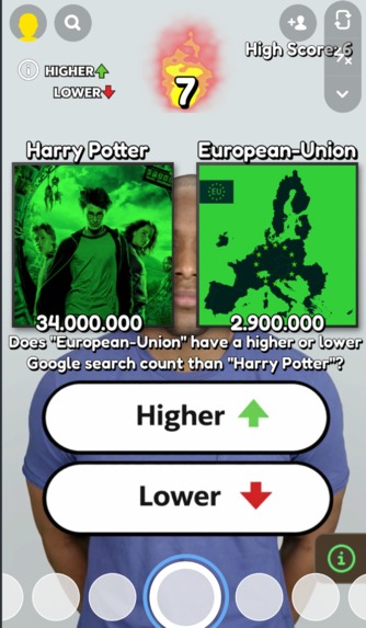 HigherOrLower(Google searches) – screenshot 4