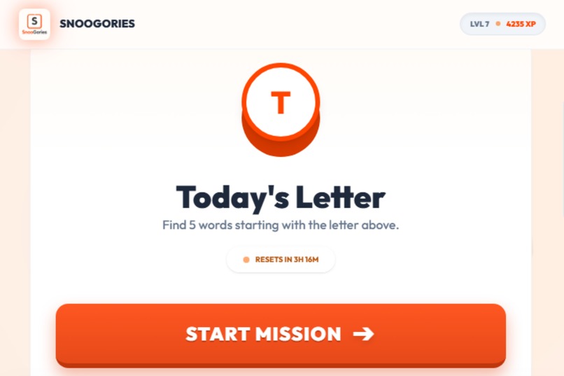 Snoogories - A Daily Word Game – screenshot 2