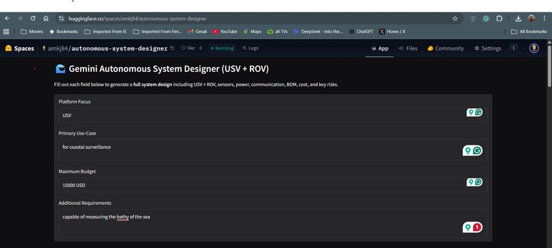 Gemini based Autonomous System Designer – screenshot 1