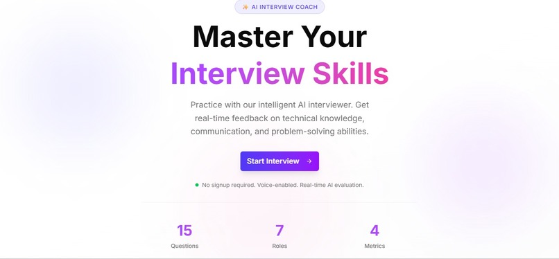 Ai mock interview coach – screenshot 1