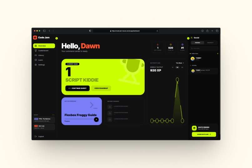 CodeJam – screenshot 4