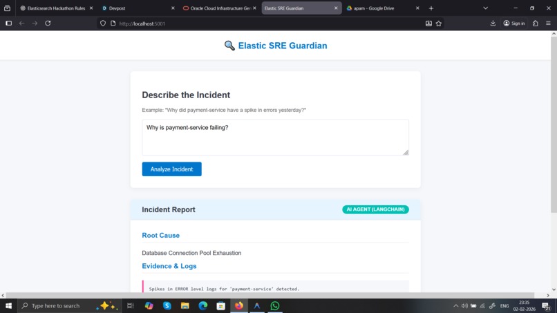 Elastic SRE Guardian – screenshot 2