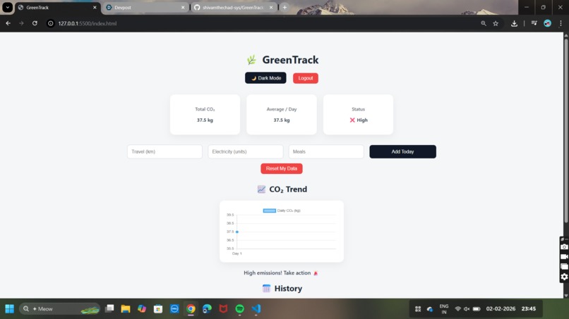 GreenTrack – screenshot 2