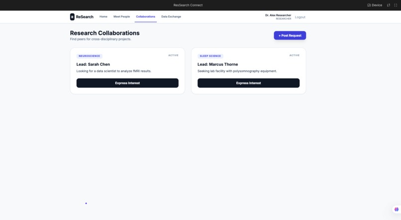 Research Connect  – screenshot 2