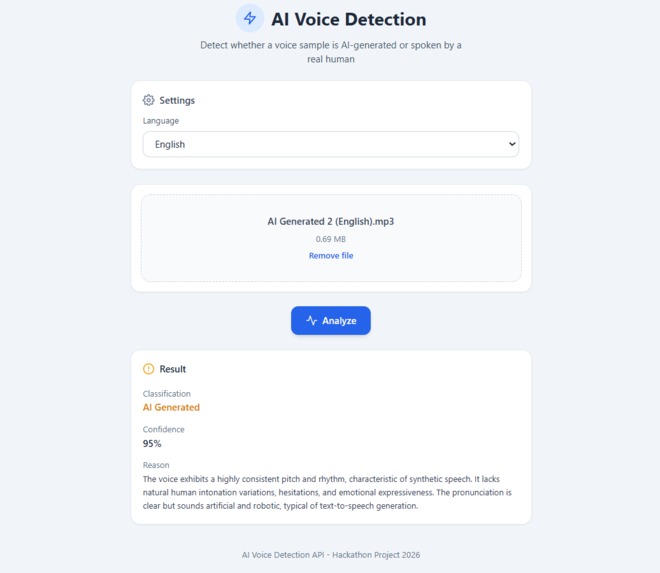 AI Voice Detector  – screenshot 1