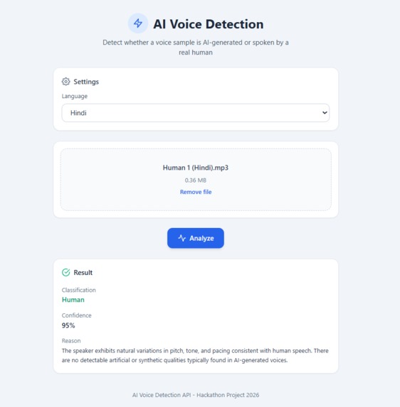 AI Voice Detector  – screenshot 2