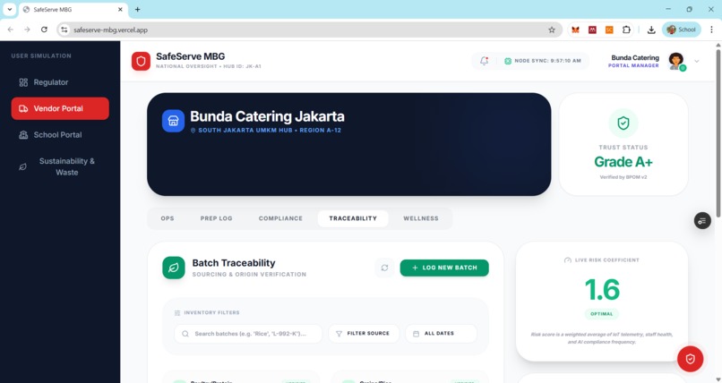 SafeServe MBG – screenshot 2
