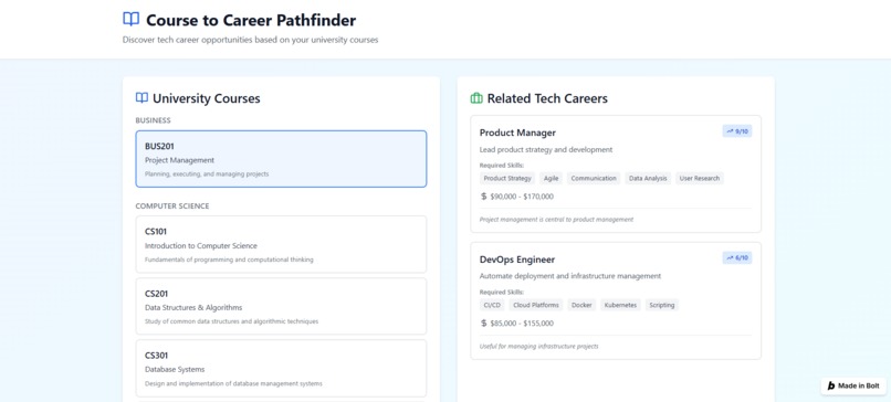 Course to Career Pathfinder – screenshot 1