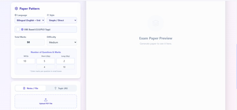 Paper App – AI-Powered Assessment Design System – screenshot 1