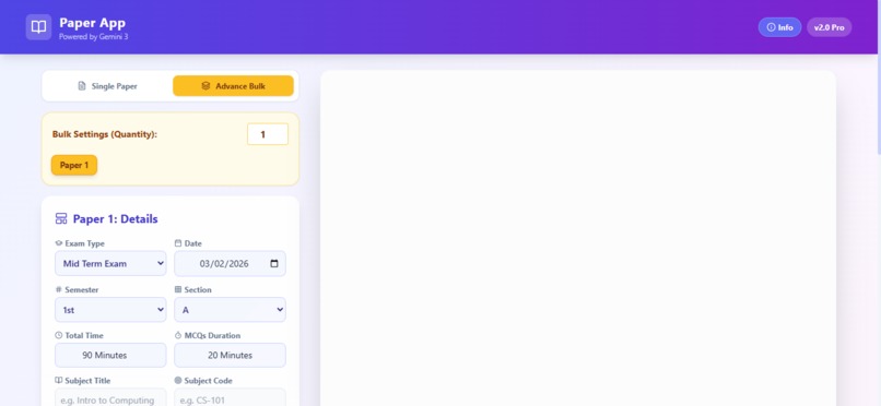 Paper App – AI-Powered Assessment Design System – screenshot 4