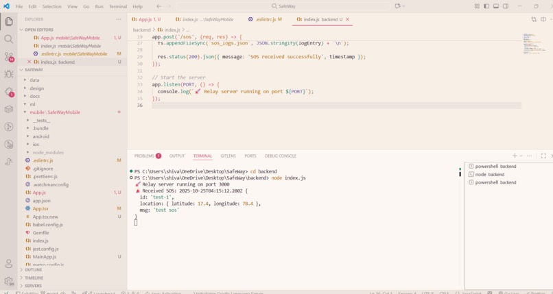 SafeWay – screenshot 2