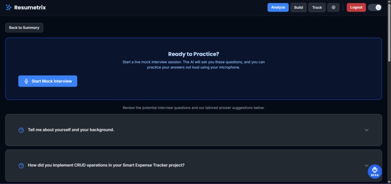 RESUMETRIX – screenshot 5
