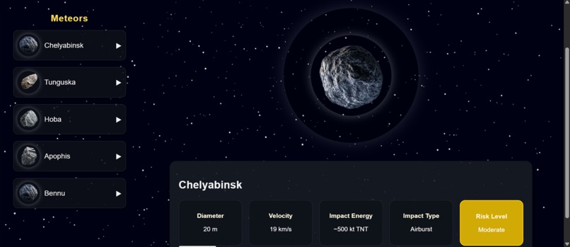 ShootingStars – Asteroid Impact Simulator & Space Explorer – screenshot 6