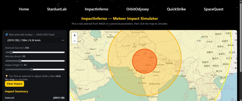 ShootingStars – Asteroid Impact Simulator & Space Explorer – screenshot 5