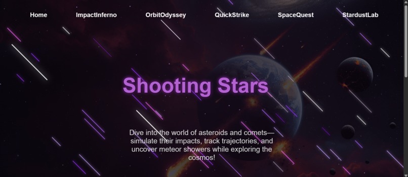 ShootingStars – Asteroid Impact Simulator & Space Explorer – screenshot 1