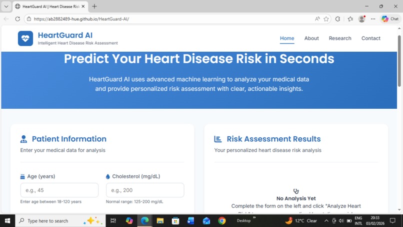 HeartGuard AI – screenshot 1