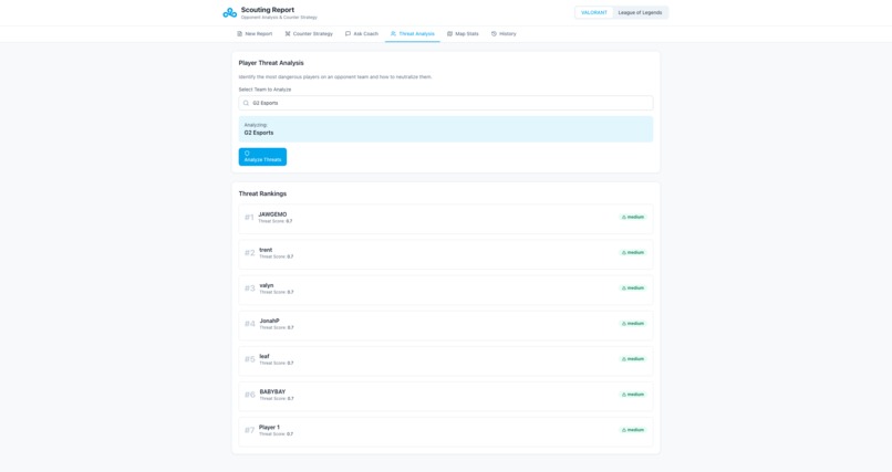 C9 Scouting Report Assistant – screenshot 3