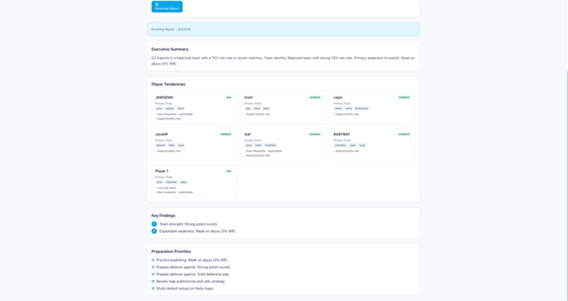 C9 Scouting Report Assistant – screenshot 5