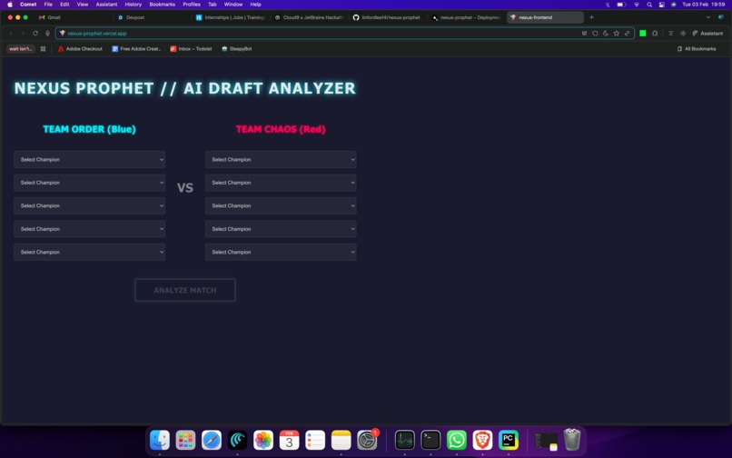 Nexus Prophet – AI Draft Draft Analyzer – screenshot 1