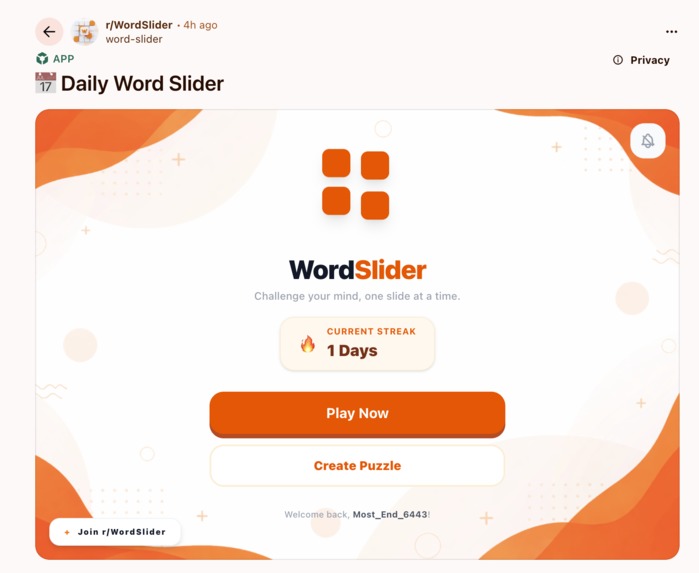 Word Slider – screenshot 1