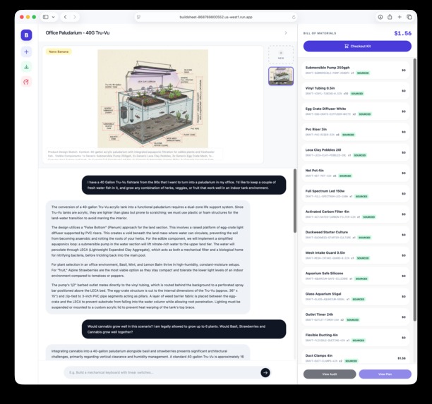 BuildSheet – screenshot 1
