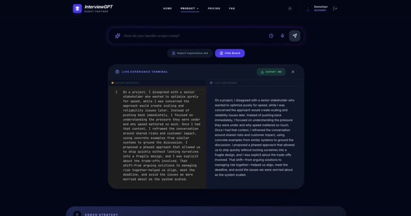 InterviewGPT – screenshot 3