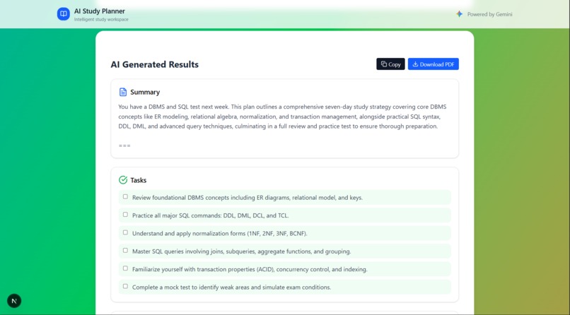 AI Study Planner using Gemini 3 – screenshot 5