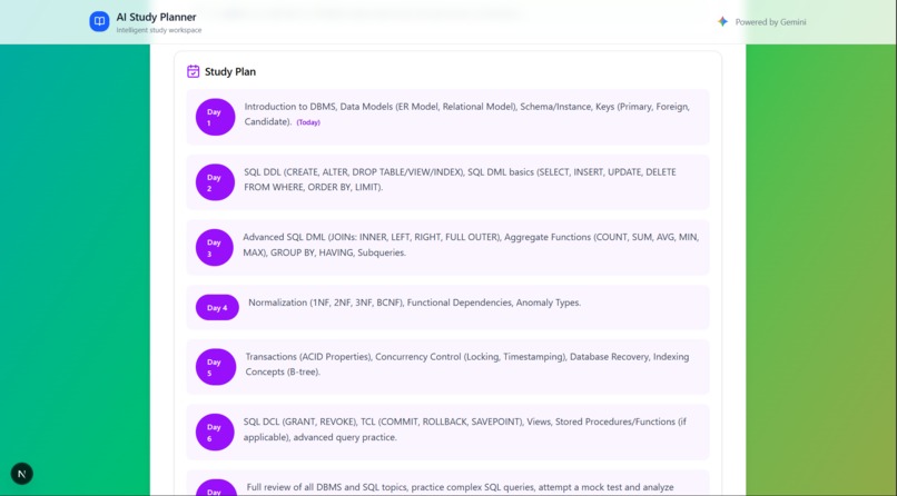 AI Study Planner using Gemini 3 – screenshot 7
