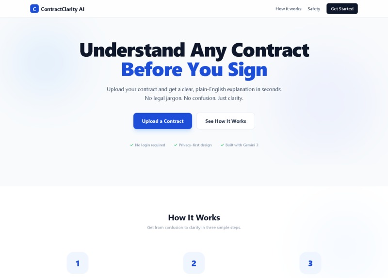 Contract Clarity AI – screenshot 1