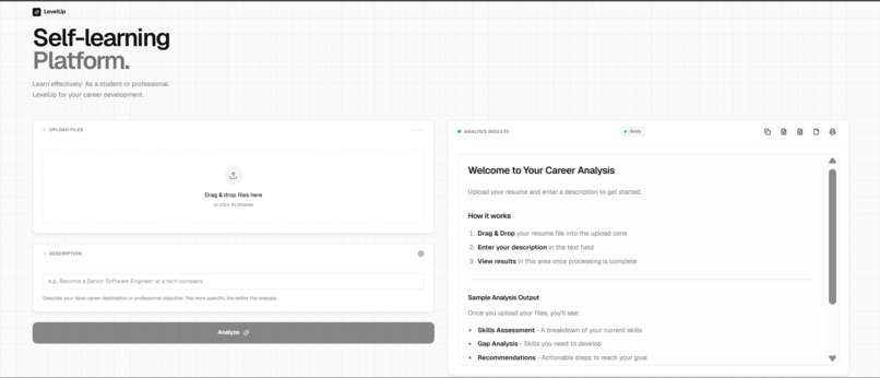 LevelUp - Self learning website – screenshot 1