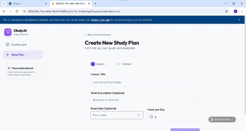 ShikshaAI – Gemini Study Planning Agent – screenshot 2