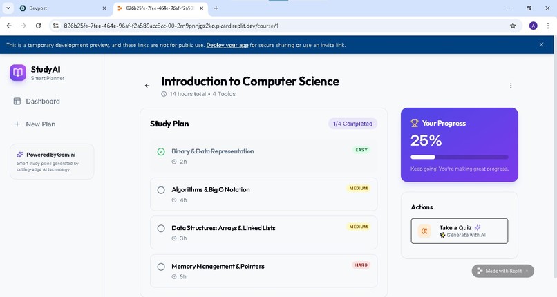 ShikshaAI – Gemini Study Planning Agent – screenshot 3