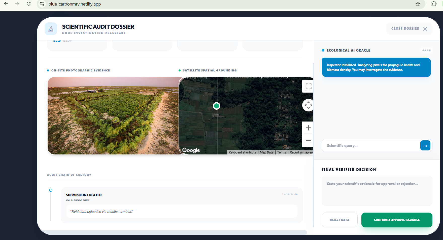 Blue Carbon MRV System | Devpost