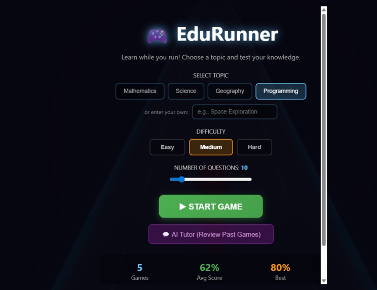 EduRunner – screenshot 1