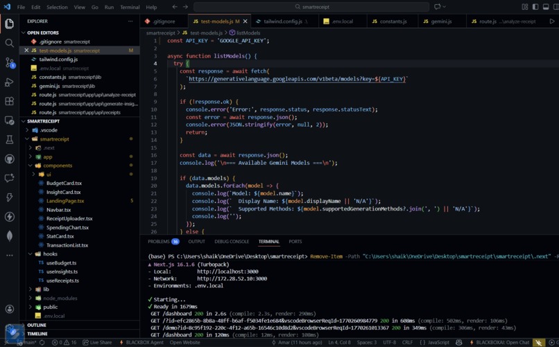 Receipt Analyser – screenshot 1