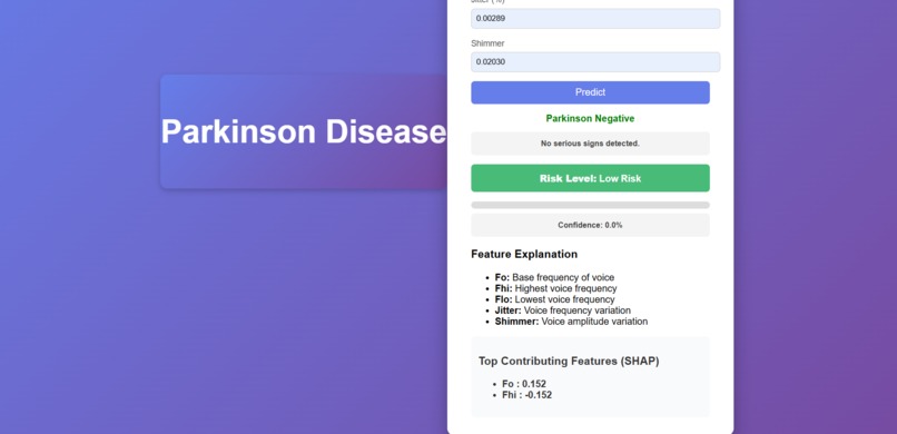 AI-Powered Parkinson’s Disease Detection using Gemini – screenshot 2