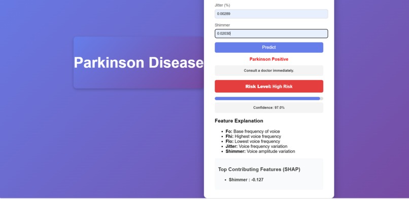 AI-Powered Parkinson’s Disease Detection using Gemini – screenshot 4