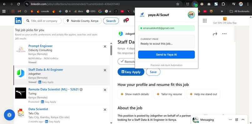 yaya AI: AI-Powered End-to-End Job Hunt Automation platform – screenshot 5