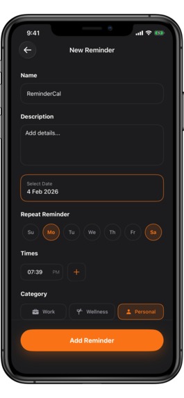 ReminderCal – screenshot 3