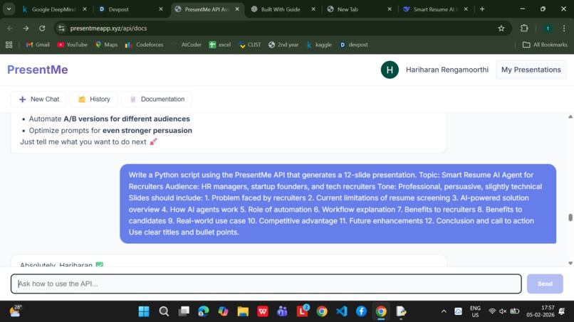 Prompt-Driven AI Presentation Builder – screenshot 1