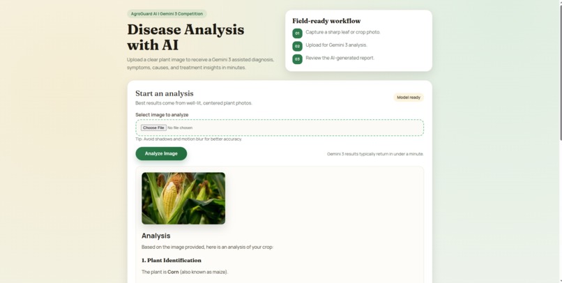 AgroGuard AI – Plant Disease Detection with Gemini 3 – screenshot 4