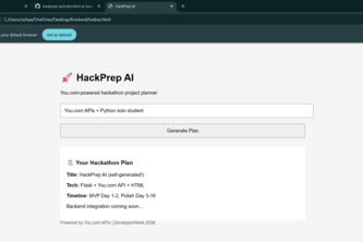 HackPrep AI: You.com-Powered Hackathon Success Planner