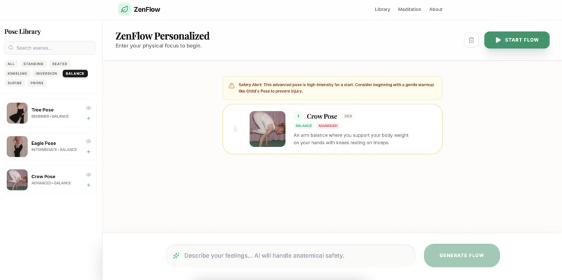 ZenFlow - AI Yoga Personalizer – screenshot 3