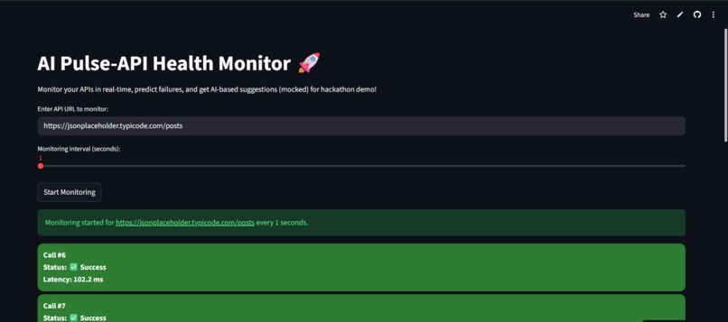 AI Pulse API Health Monitor – screenshot 1