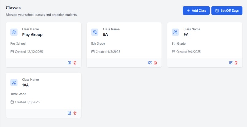 Modern Attendance & School System – screenshot 2