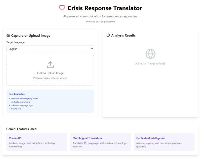Crisis Response Translator – screenshot 1