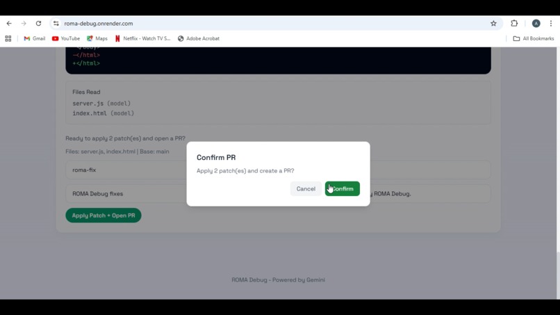 roma debug – screenshot 4