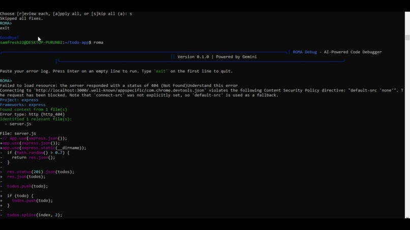 roma debug – screenshot 7
