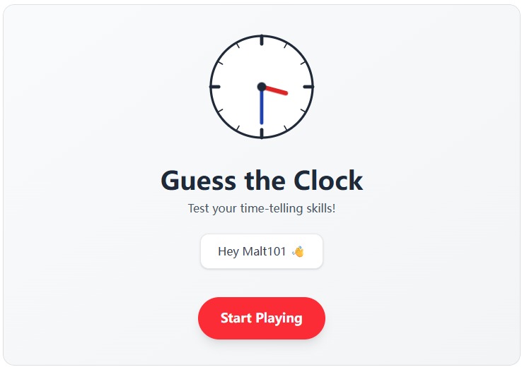 Guess The Clock - Time Guessing Puzzle Game – screenshot 1